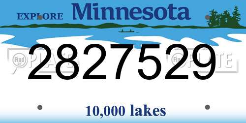 2827529 Minnesota License Plate