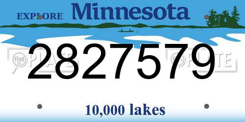 2827579 Minnesota License Plate