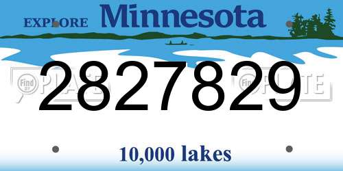 2827829 Minnesota License Plate