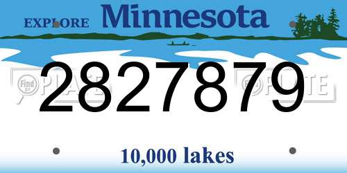 2827879 Minnesota License Plate