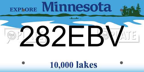 282EBV Minnesota License Plate