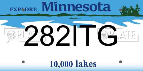 282ITG Minnesota License Plate