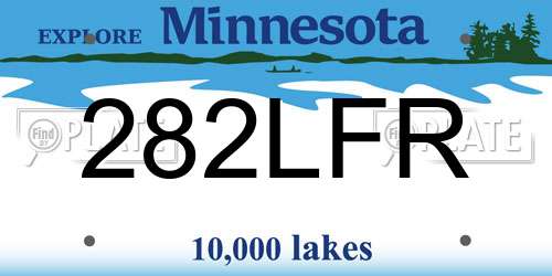 282LFR Minnesota License Plate