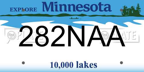 282NAA Minnesota License Plate