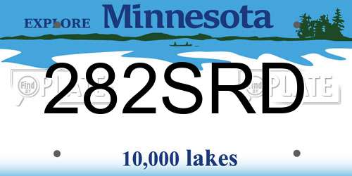 282SRD Minnesota License Plate