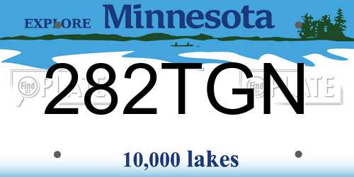 282TGN Minnesota License Plate