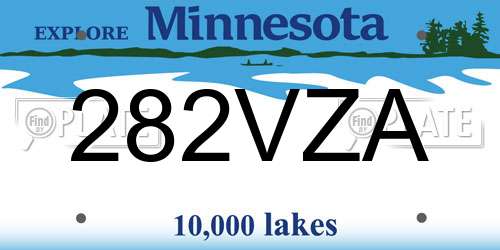 282VZA Minnesota License Plate