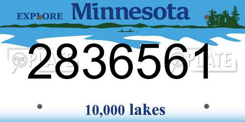 2836561 Minnesota License Plate