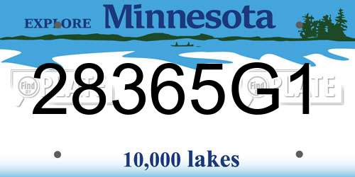 28365G1 Minnesota License Plate