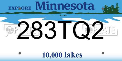 283TQ2 Minnesota License Plate