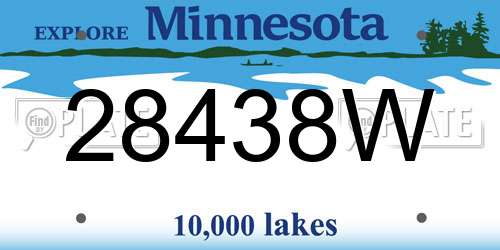 28438W Minnesota License Plate