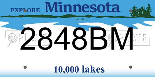2848BM Minnesota License Plate