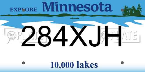 284XJH Minnesota License Plate