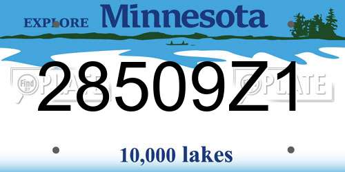 28509Z1 Minnesota License Plate