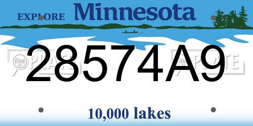 28574A9 Minnesota License Plate