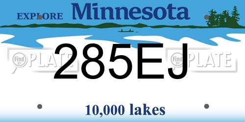 285EJ Minnesota License Plate