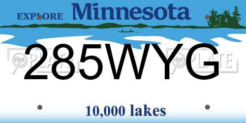285WYG Minnesota License Plate