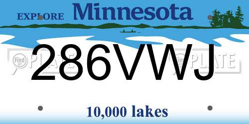 286VWJ Minnesota License Plate