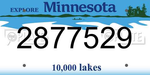 2877529 Minnesota License Plate