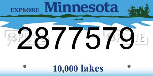 2877579 Minnesota License Plate