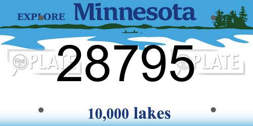 28795 Minnesota License Plate