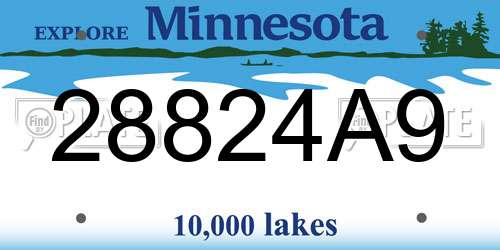 28824A9 Minnesota License Plate