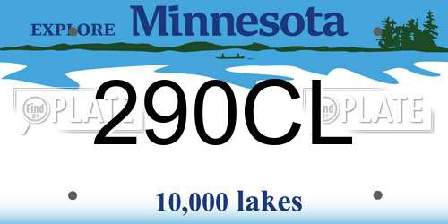 290CL Minnesota License Plate