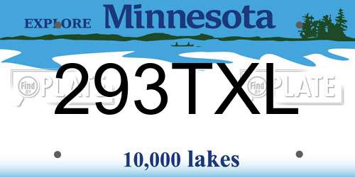 293TXL Minnesota License Plate