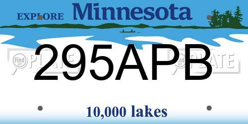 295APB Minnesota License Plate