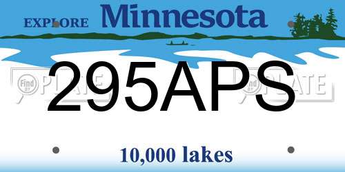 295APS Minnesota License Plate