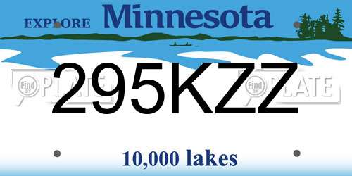 295KZZ Minnesota License Plate