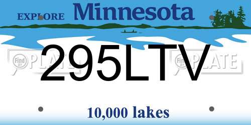 295LTV Minnesota License Plate