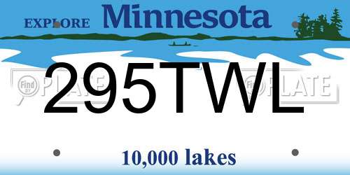 295TWL Minnesota License Plate