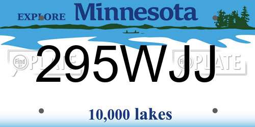 295WJJ Minnesota License Plate