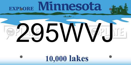 295WVJ Minnesota License Plate