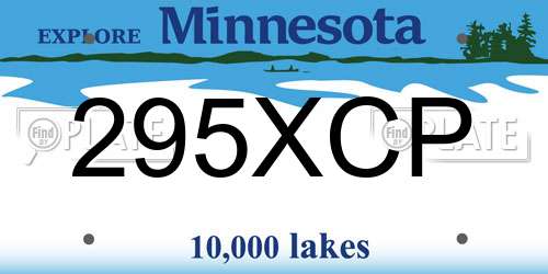 295XCP Minnesota License Plate