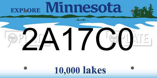 2A17C0 Minnesota License Plate