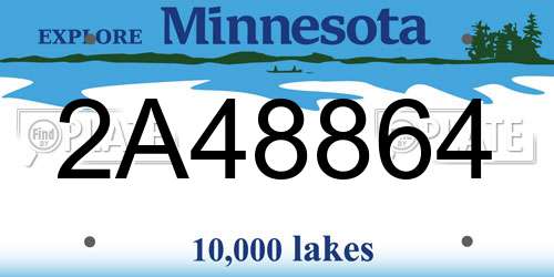 2A48864 Minnesota License Plate