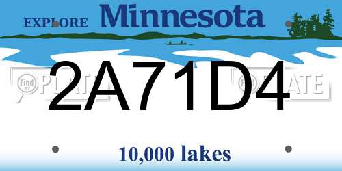 2A71D4 Minnesota License Plate