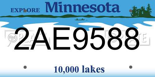 2AE9588 Minnesota License Plate