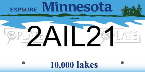 2AIL21 Minnesota License Plate