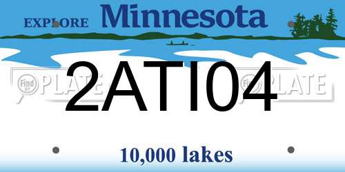 2ATI04 Minnesota License Plate