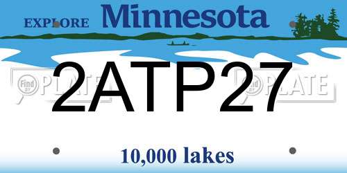 2ATP27 Minnesota License Plate