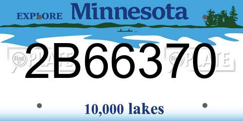 2B66370 Minnesota License Plate