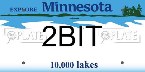 2BIT Minnesota License Plate