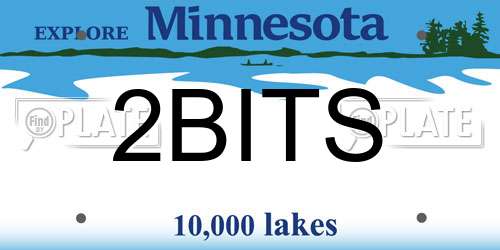 2BITS Minnesota License Plate