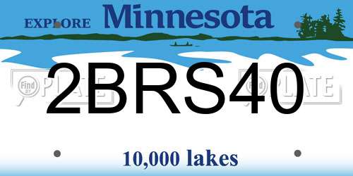 2BRS40 Minnesota License Plate