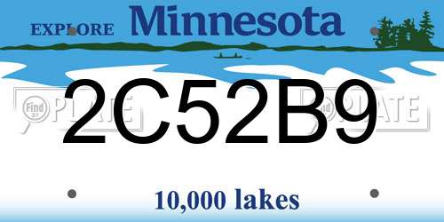2C52B9 Minnesota License Plate