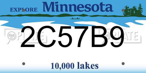 2C57B9 Minnesota License Plate