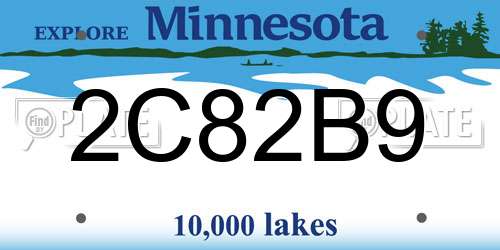 2C82B9 Minnesota License Plate